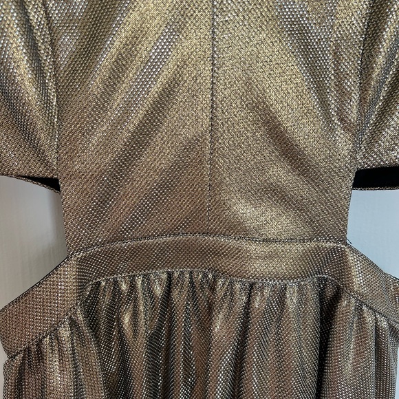 Metallic party dress with V-neck - Picture 3 of 4